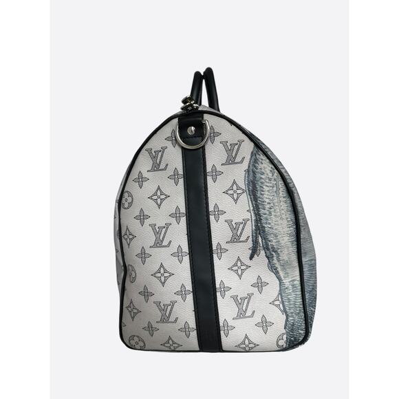 Louis Vuitton Chapman Brothers Cream Elephant Monogram Keepall 45 - Picture 2 of 6